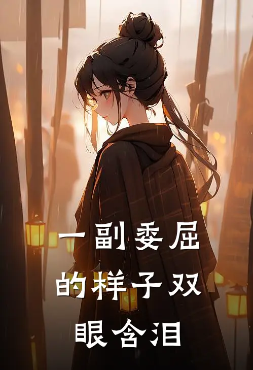 一副委屈的样子双眼含泪